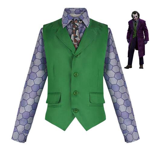 万圣节cos服蝙蝠侠黑暗骑士希斯莱杰Joker小丑cosplay舞台表演服