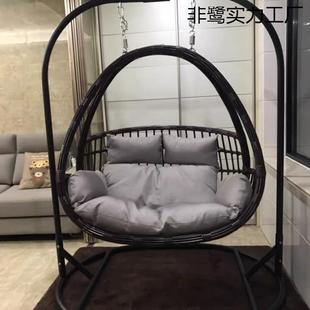 吊篮阳台椅941摇摇篮椅懒人秋千室内网单双人吊椅子红家用仿藤椅
