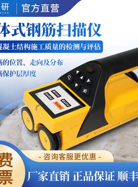 一体式钢筋扫描仪墙体厚度扫描仪混凝土钢筋位置检测仪钢筋探测宝