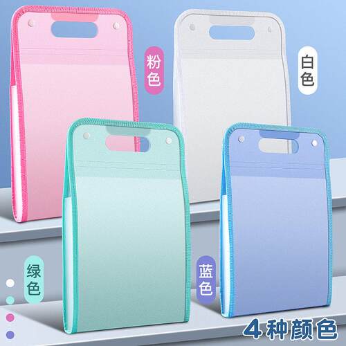 【定制】竖式手提风琴包多功能拉链便携简约收纳耐磨便携式