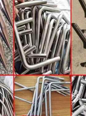 非标来图定制加工304不锈钢圆钢异形铁棒折弯把手圆棒圆环U型方框