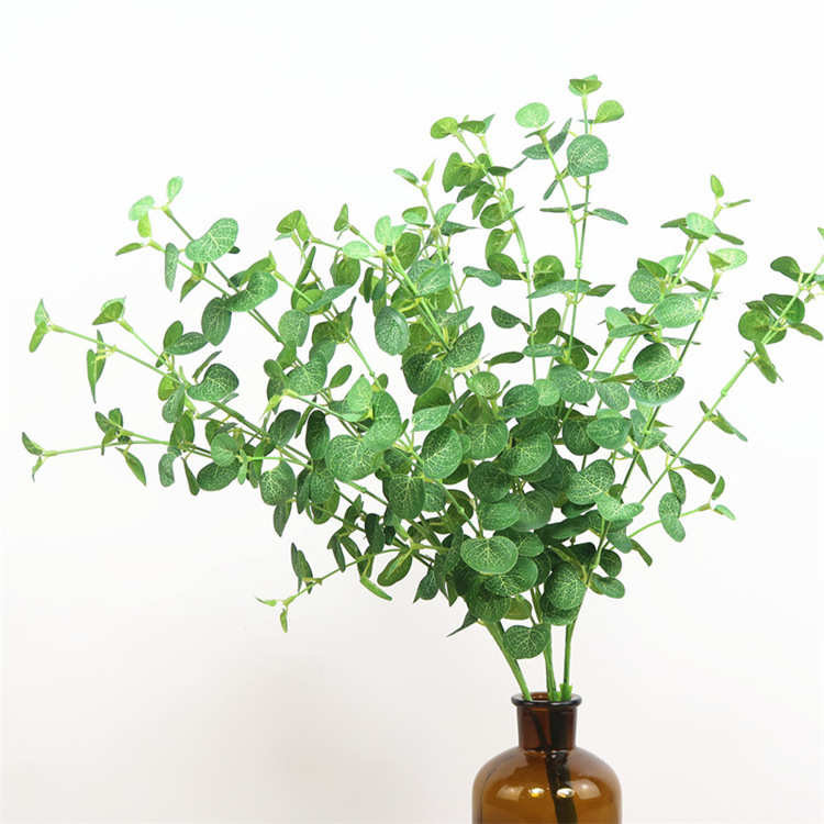 小清新仿真绿植叶子把束金钱叶金银花叶插花配花婚庆装饰假花批发