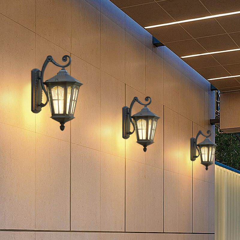 外置太阳能壁灯户外防水庭院灯别墅小区家用超亮免接电室外墙壁灯