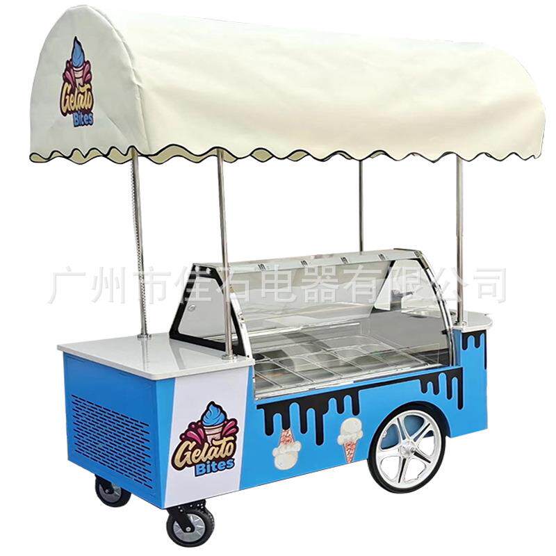 广州厂家 摆摊小吃车 移动雪糕车 gelato cart 户外冰淇淋摆摊车