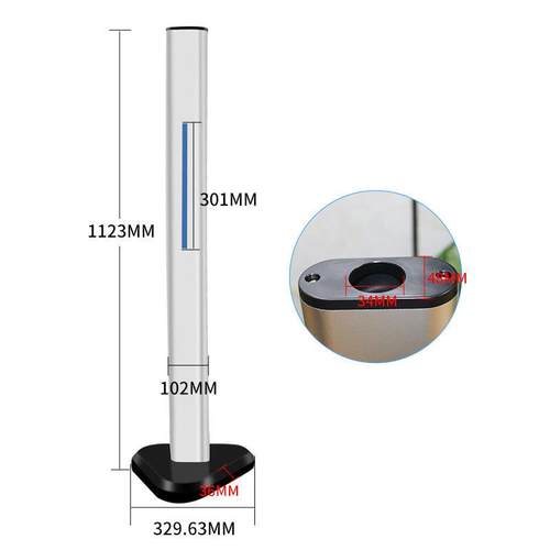 一人脸平识别测温体机支架人脸别机三角带灯立柱1.1M带灯板人脸识
