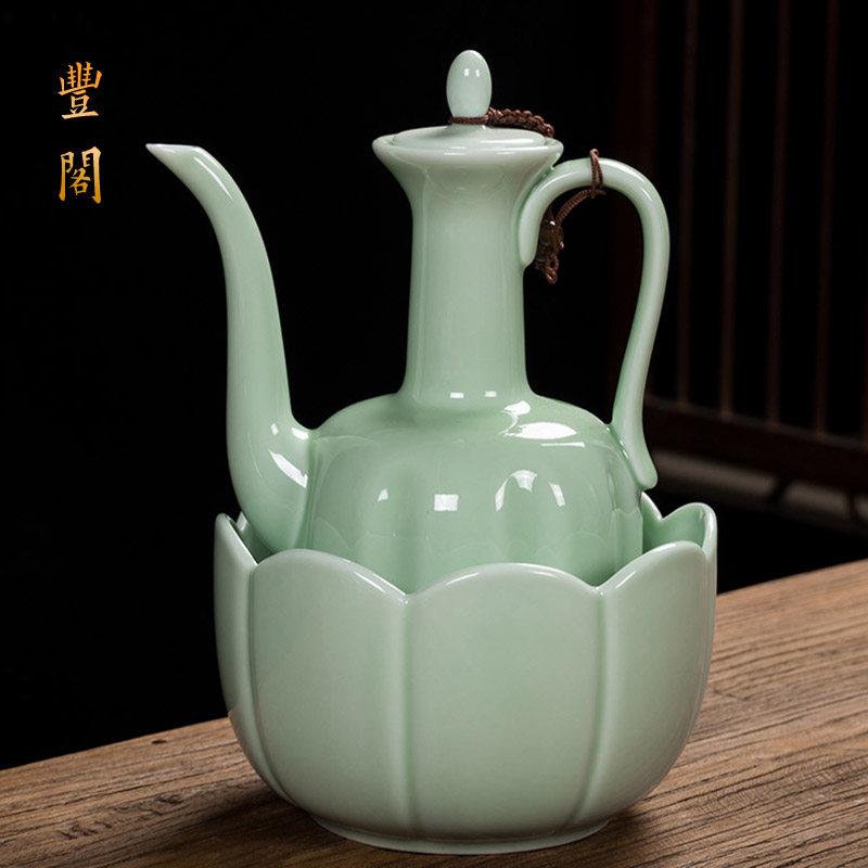 陶瓷温酒器烫酒壶家用黄酒加热酒器煮酒温酒壶温酒碗煮酒套装一斤