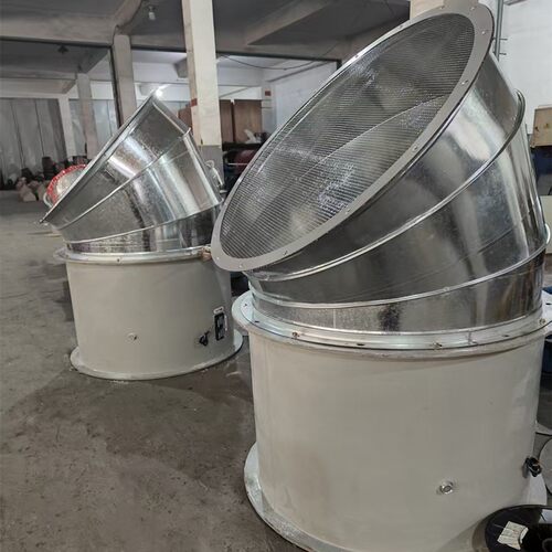玻璃钢轴流风机配45度镀锌弯头 T35-11-7.1 0.75kw 15769m3/h