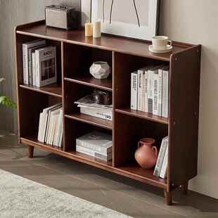 矮书柜落简地书973架置物奢格架组合易书柜儿童收纳子 实木轻日式