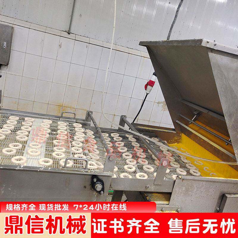 供应 全自动鱼排上糠机 多春鱼油炸设备 鱿鱼须裹糠油炸线