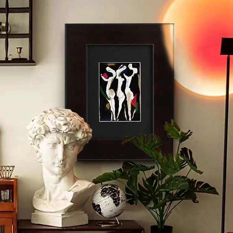 中古风挂画装饰画客厅墙上抽象沙发背景墙玄关高级感房间美式壁画,家居饰品,现代装饰画,淘宝优惠券,粉丝福利购,淘宝优惠卷