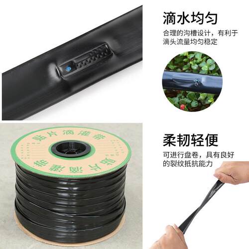 自动节水灌溉微喷滴灌带 贴片式园艺灌溉带 果园大棚种植自动浇水