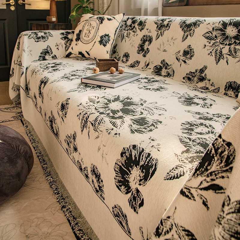 沙发盖布雪尼尔新款四季通用沙发巾防滑全盖布罩简约防猫抓