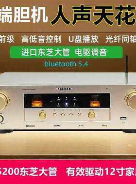 进口发烧大功率纯功放机hifi高保真电子管胆前置耳放输出家用遥控