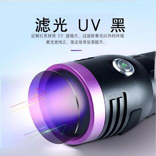 120W大黑镜紫光功率365m紫光线荧n光检测照蝎子猫癣灯紫外鉴定紫