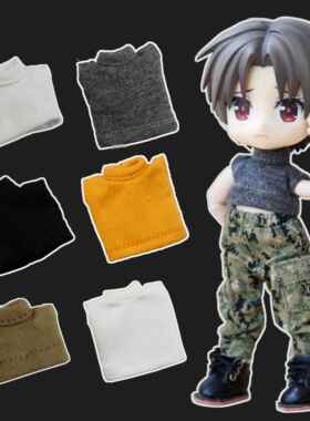 ob11娃衣 配件衣服 GSC粘土 YMY DDF body9素体可穿 高领背心打底