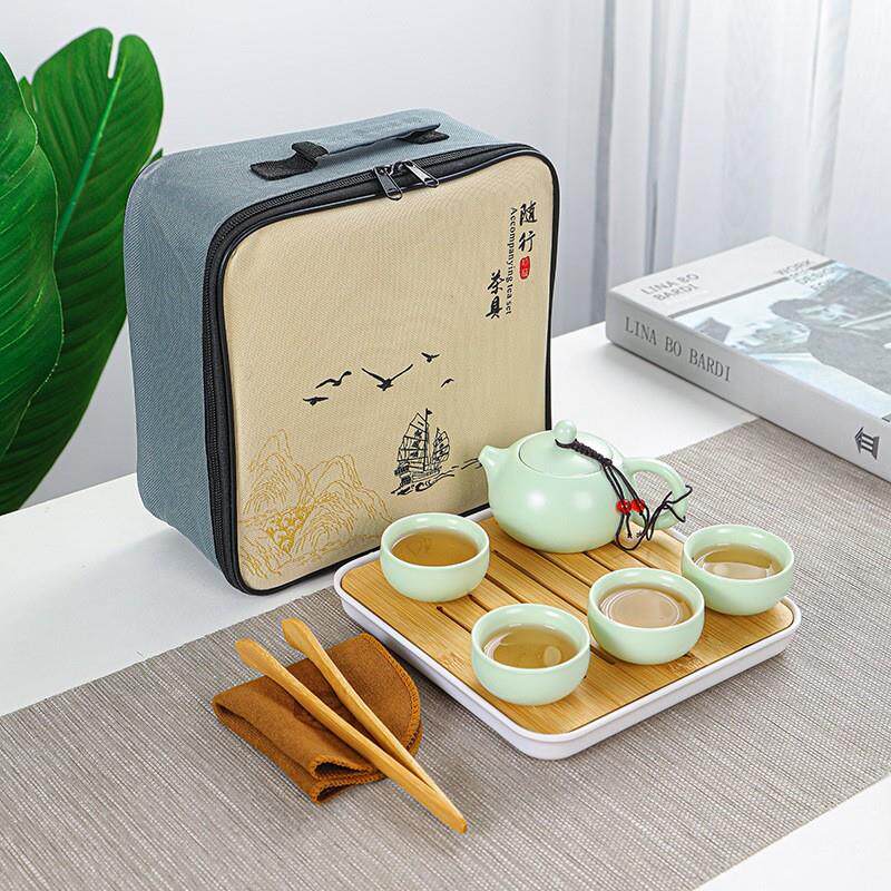 茶具收纳包便携茶具旅行包防震一壶四杯两杯手提包皮质包定制logo