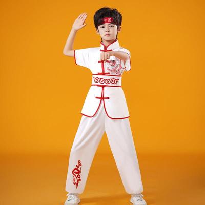 正品一童练功服男女童武术表服中国风打鼓武术训练比赛六演演出儿