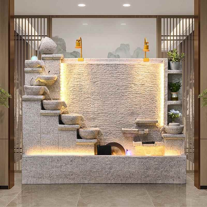 水幕墙欧式流水墙水景别墅景观开 业招财庭院屏风装饰落地喷泉摆