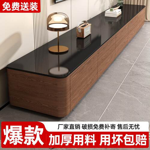 电视柜茶几组合家用收纳柜小户型高端实木中古风落地客厅电视机柜