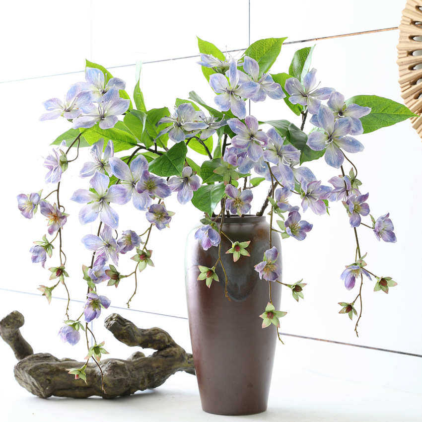新 仿真花垂丝茉莉假花3D打印色 高档绢花海棠 造型花材场景布置图片