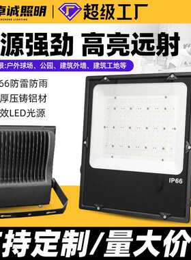 足功率投光灯户外防水泛光灯工地投射灯体育馆篮球场照明灯
