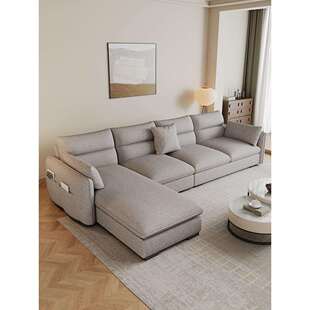 北欧棉麻布艺沙发客厅2026新款可拆洗直排贵妃沙发小户型出租房屋