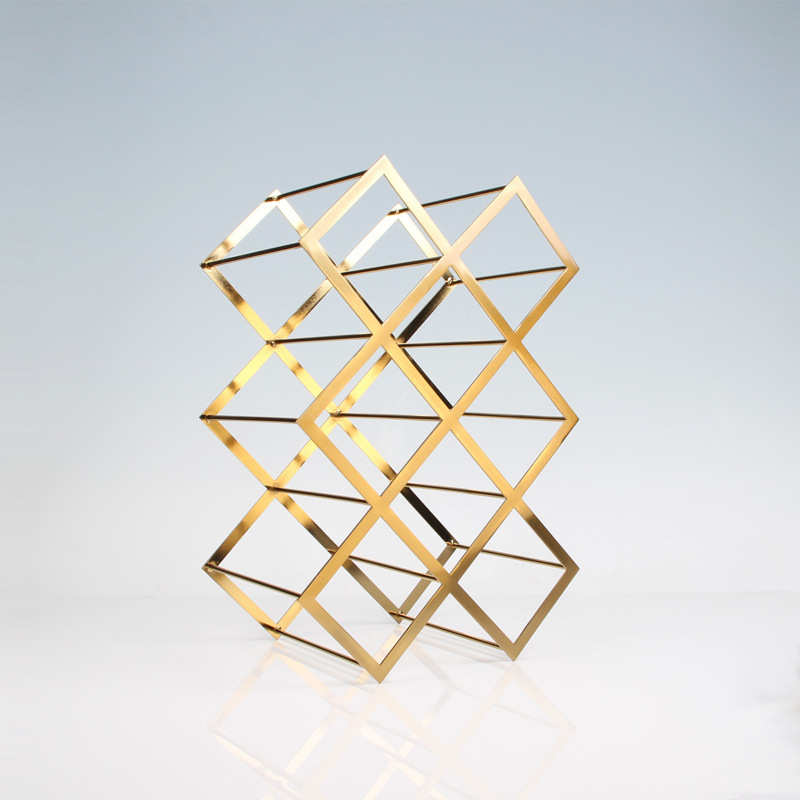 样板房软装摆件金属工艺品红酒架子餐边柜摆设餐桌摆件红酒架软装