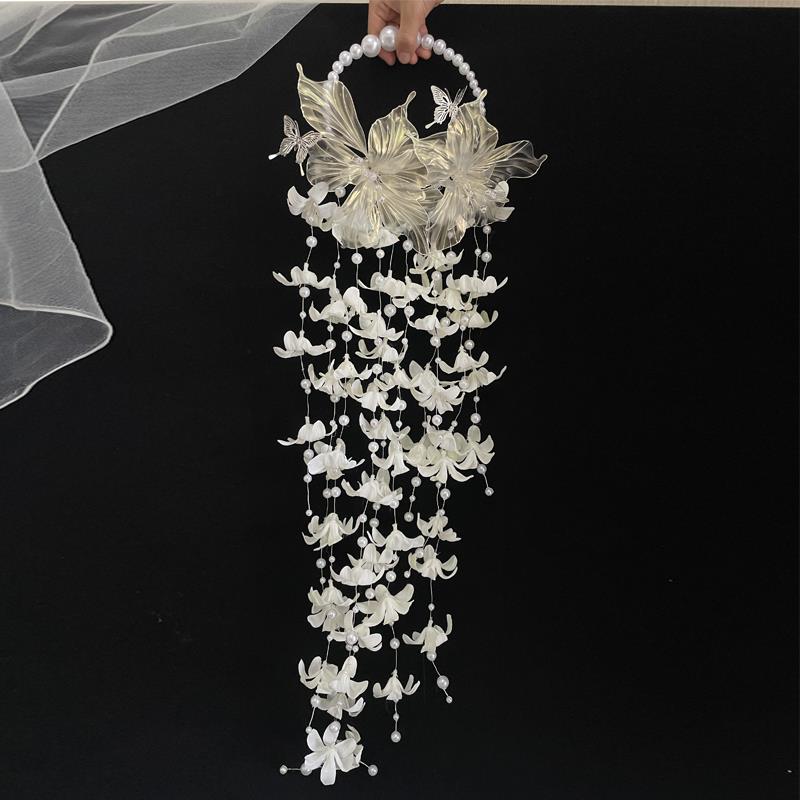 铃兰瀑布领证手拎花婚礼婚纱新娘结婚手捧花花束diy材料婚庆用品