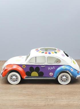 巾复古意铁艺甲壳虫QC117巴艺士纸盒美式抽纸盒模型道具汽车摆创