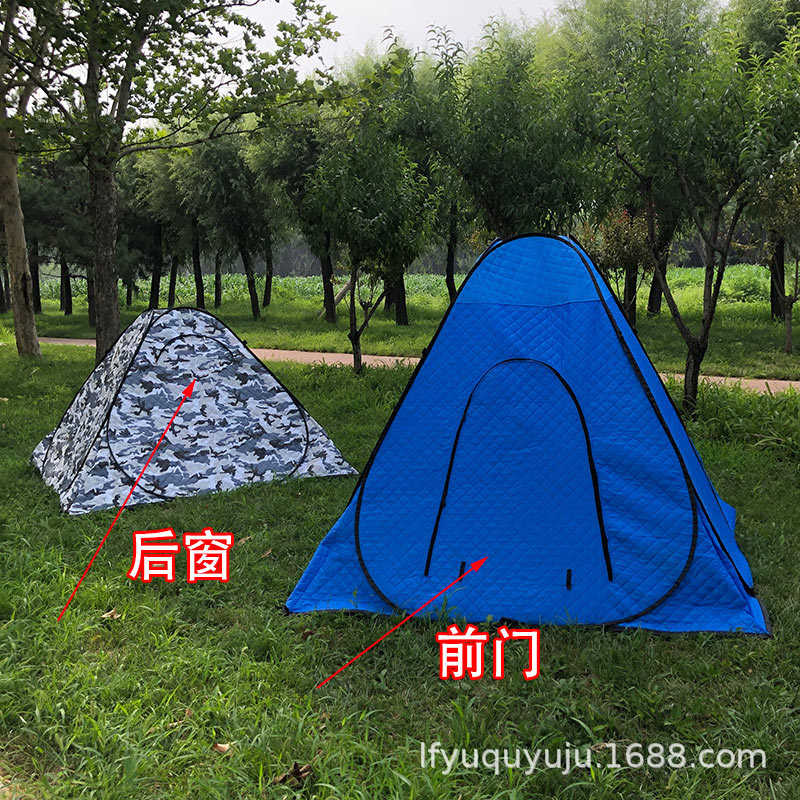 冬钓帐篷保暖加棉冰钓棉帐篷防风防寒冻帐篷户外钓鱼2人自动速开