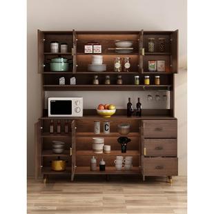 OJI新中式 用餐边柜物酒柜一体靠墙家全实木厨柜房碗柜置客厅储物