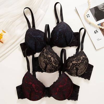 Womens Lace Pack Underwire Bras, Unlined Everyday Wear
