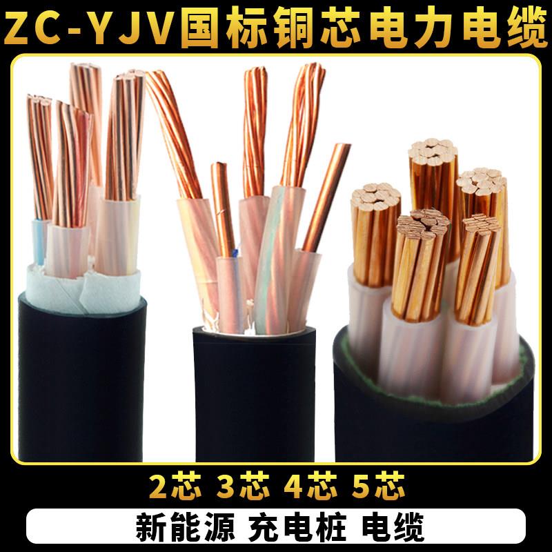 国标纯铜芯电缆线ZC-YJV3芯4芯5芯10/16平方户外充电桩电力电缆线