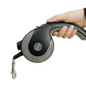 中小狗狗外出自动伸缩牵引绳一键制动遛狗器宠物用品led灯牵引带