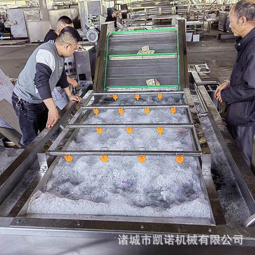 果蔬气泡清洗机萝卜土豆大姜压喷淋清洗机山楂清洗线