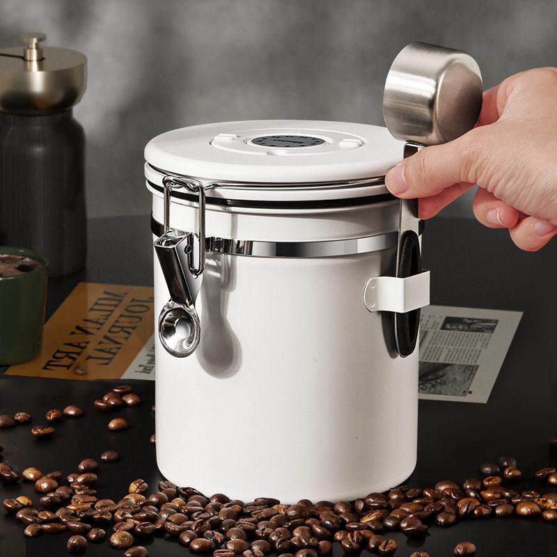 stainless steel sealed jar bean storage canister sugar tea - 实物图