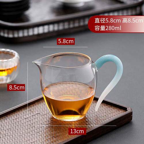 公道杯加厚玻璃高档创意功夫茶具带茶漏套装耐热大号泡茶杯分茶器