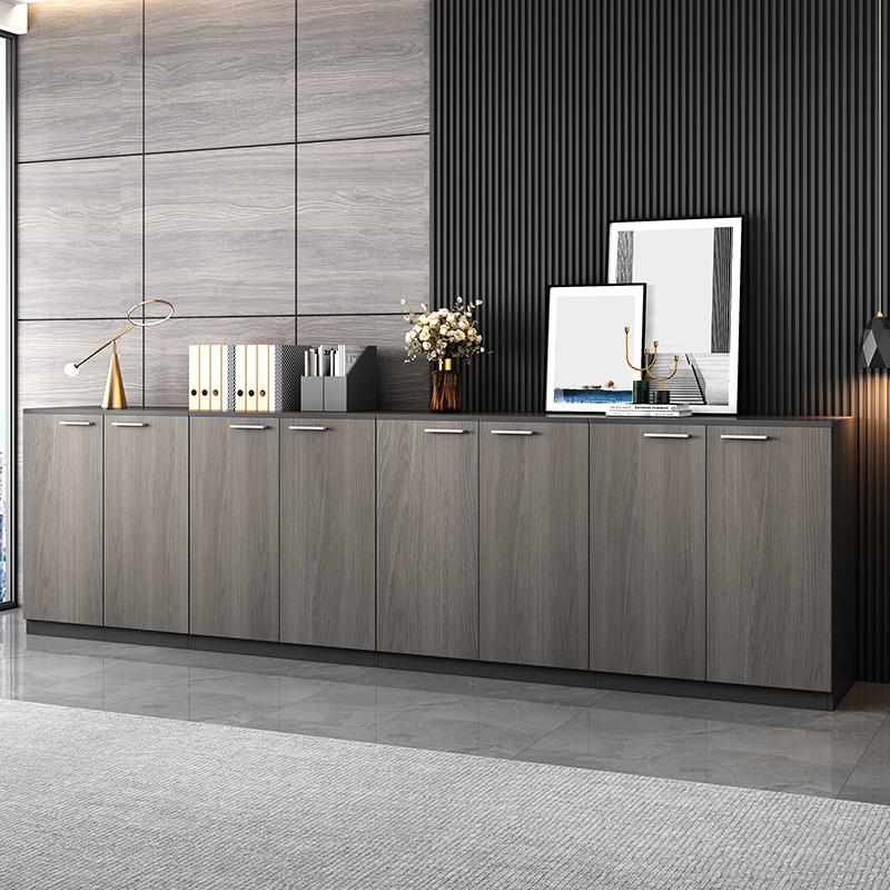 文件柜矮柜档案柜书柜带锁办公室柜子资料柜带锁木质储物办公家具