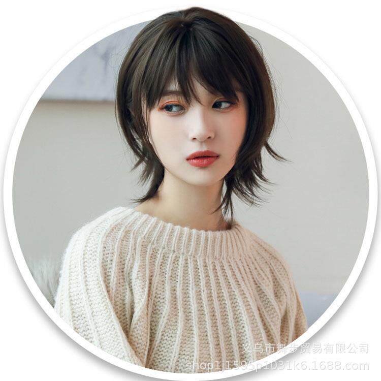新款直销假发女短发 时尚网红款帅气中性高温丝短卷发假发头套小