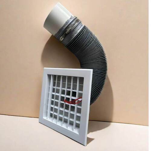 新风系统配件通风管道双层可调百叶新风出风末端软连接