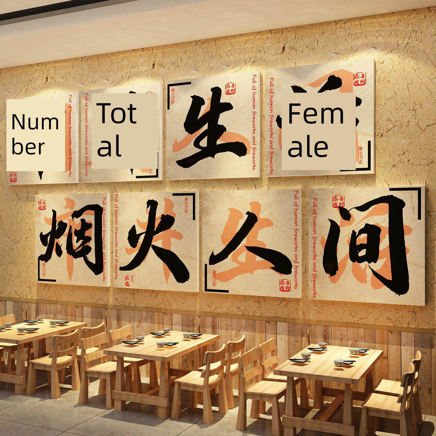 市井风格墙面装饰餐饮地摊火锅饭店烧烤壁纸画80年代复古怀旧物件