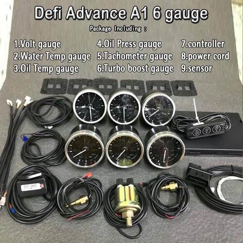 改装赛车仪表Defi Advance ZD十合一多功能多颜色表A1 N2液晶仪表