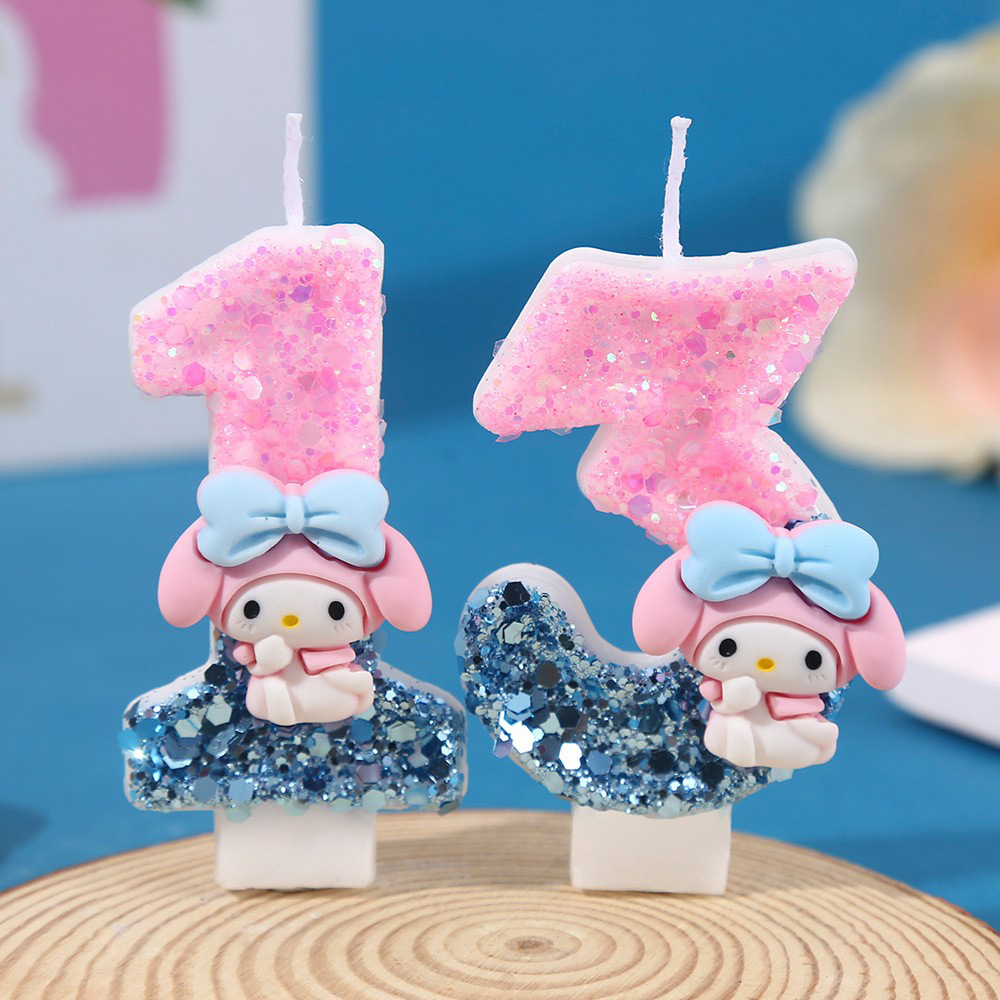 纪念日可爱卡通数字蜡烛蜡烛蜡片