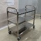 加厚不锈餐车二层三层摊收碗车大轮小钢车酒推店摆双层MYT推车两