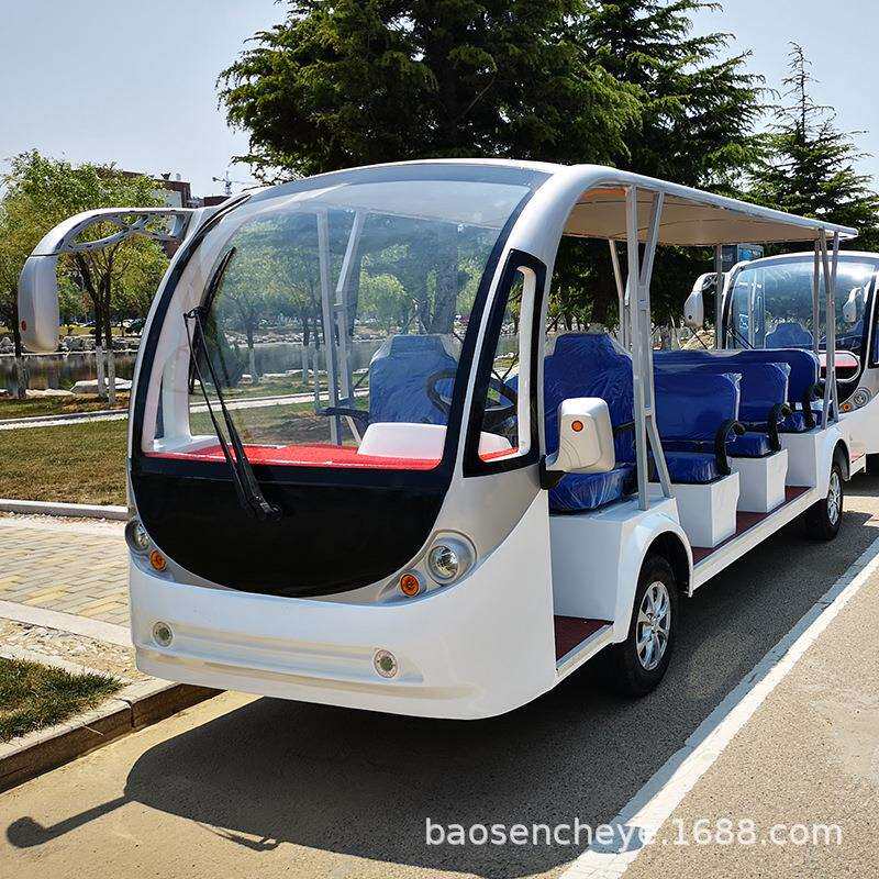 电动观光车景区旅游观光车11座14座摆渡校园接待接驳看房车观光车