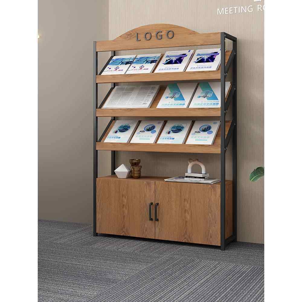 报纸架报刊架杂志架展示架宣传架书报资料架带柜落地置物架收纳架,商业/办公家具,报刊架,淘宝优惠券,粉丝福利购,淘宝优惠卷