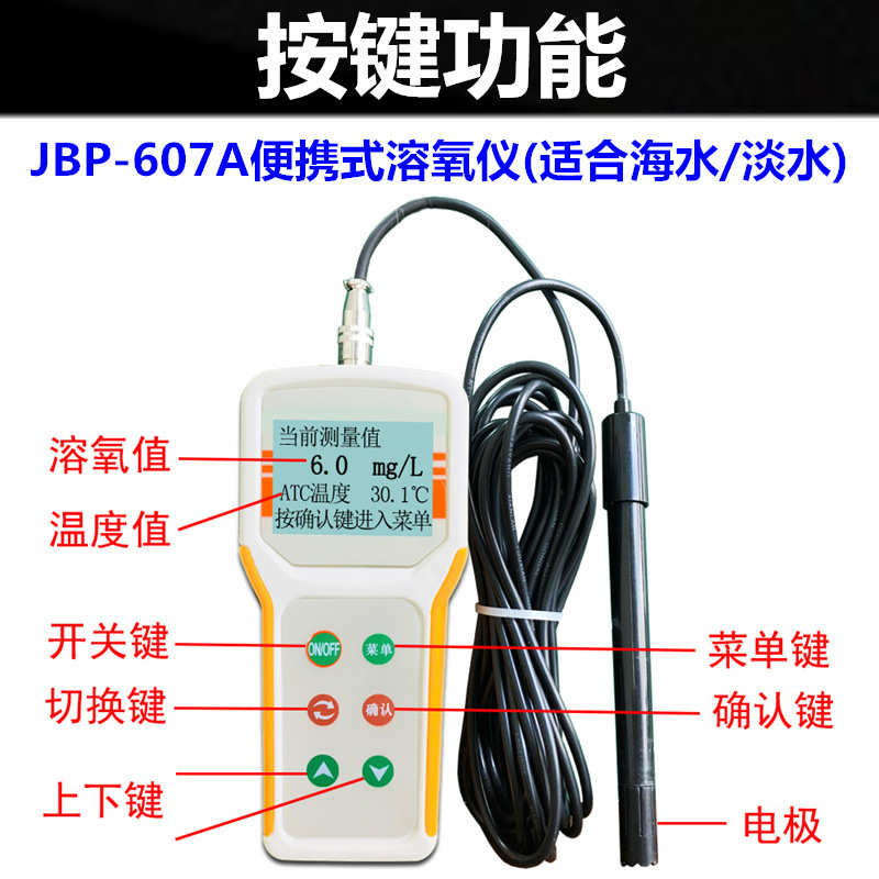 源恒通溶氧仪JPB-607A/70A污水溶解氧测定仪养殖业水含氧量测试仪