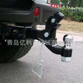 汽车改装 拖车钩臂虎头流氓钩转接头拖车方口座牵引勾战斧钩后车尾