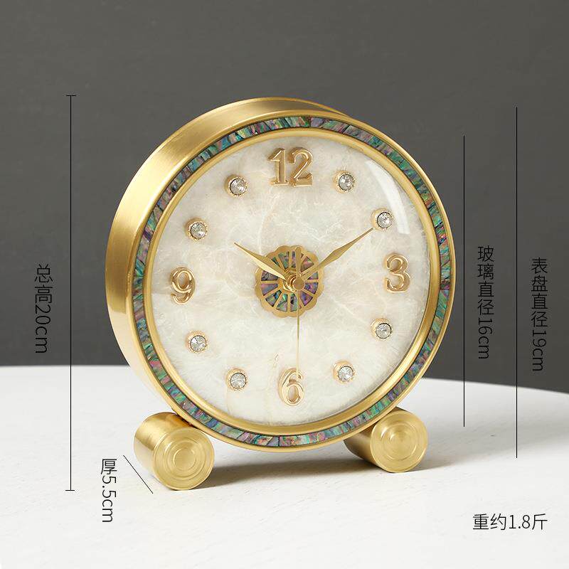 轻奢钟家用台式钟无品牌/表时摆件客厅座坐桌钟高端大钟气静音台