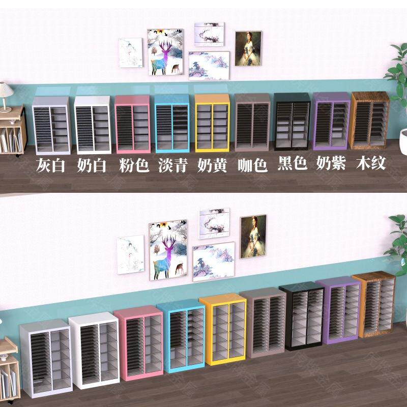 美甲店甲油胶罐装胶带隔板平底收纳柜A4文件柜抽屉式烘焙模具分类